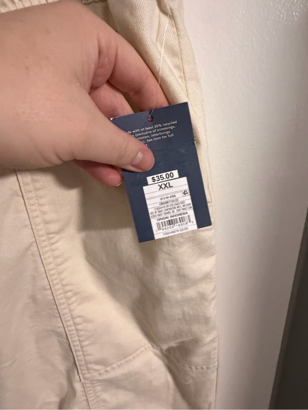 Universal Thread Men's Cream Drawstring Relaxed Chinos - Picture 5 of 5